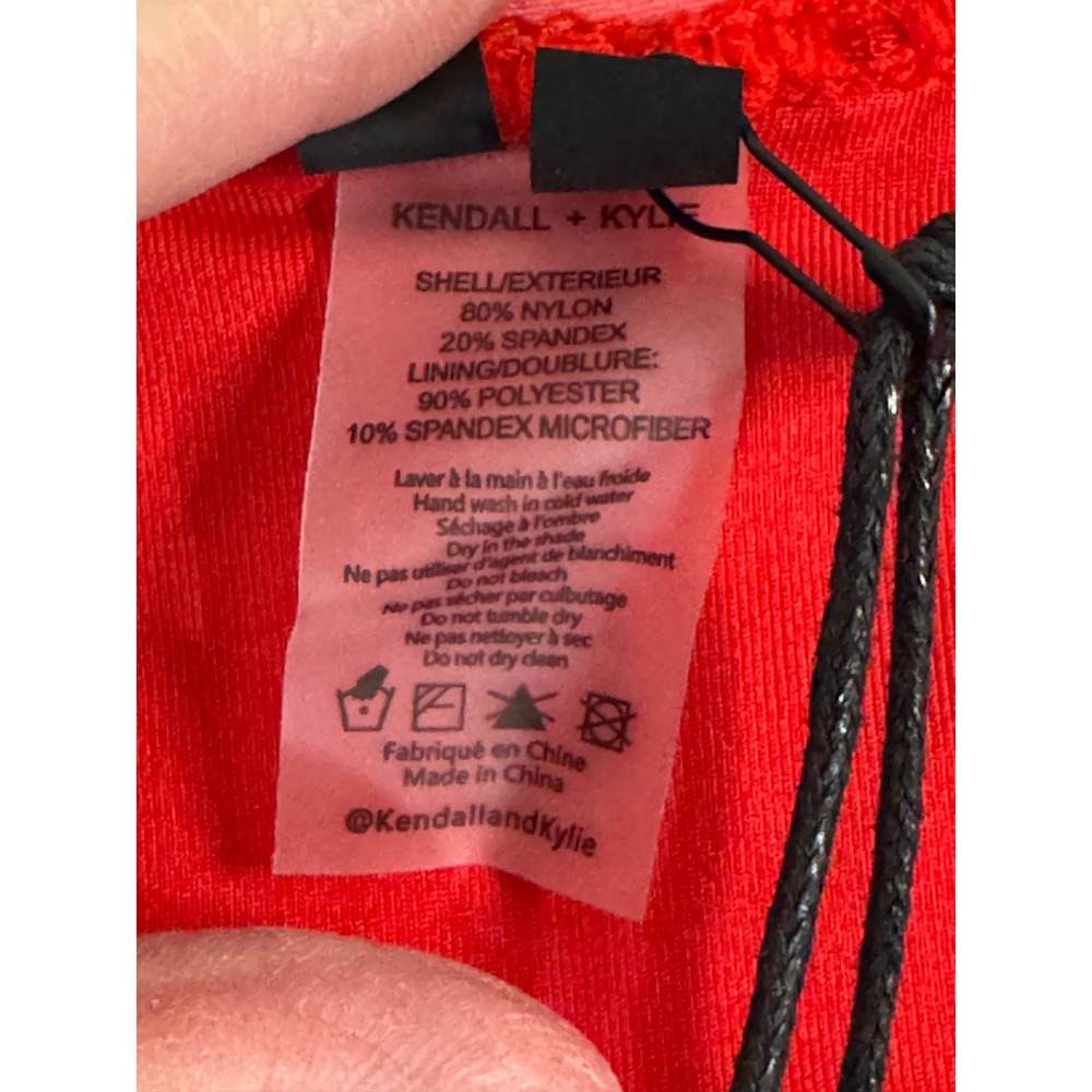 Kendall + Kylie‎ Ombre Red High Cut Bikini Bottoms Size S MSRP $120 - Picture 4 of 10